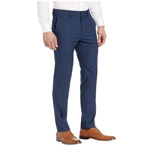 Kenneth Cole Reaction pants stretch slim fit shadow check blue size 30 w X 32 L